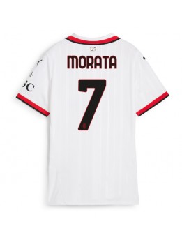 AC Milan Alvaro Morata #7 Replika Borta Kläder Dam 2024-25 Kortärmad